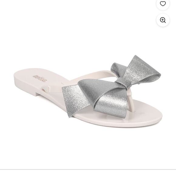 Melissa Jelly SWEET Bow Flip flop Sandals Slip-On Toe post Size 9 - Picture 2 of 7